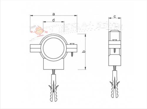 HDRL OBP.40 Uchwyt obejma rury 40