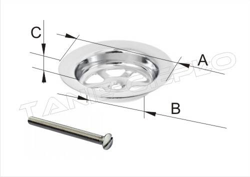 INT Sitko zlew metalowe 70mm + śruba SIT008