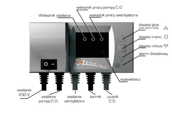 DIA ST04 Sterownik kotła pompa+wentyl. LED CS-20