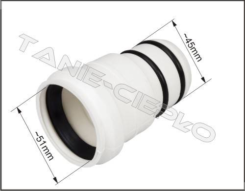 KAN K011 Mufa wewn. 50/50 biała R0793