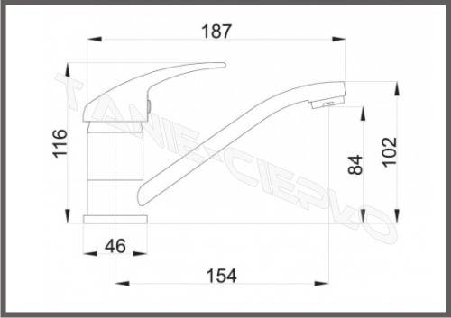 HDRL JOWISZ Bateria zlew stoj. B385.K krótka