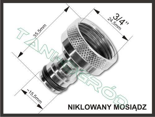 BRA GKK0010 Przyłącze na kran 1" GW MOS.NIKL