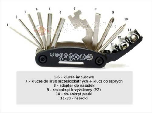 BEA 786020 Zestaw rowerowy 16w1 KOMBI