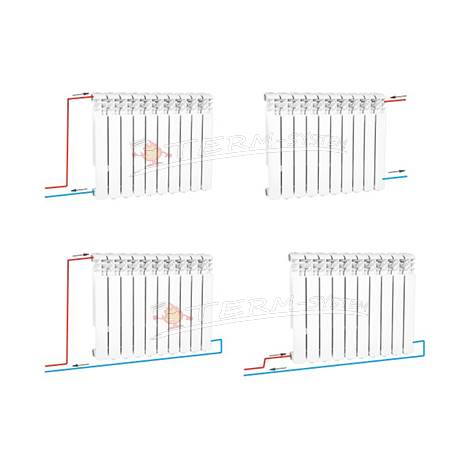 Grzejnik alu 800 WULKAN BLACK 80 - 1 żeberko