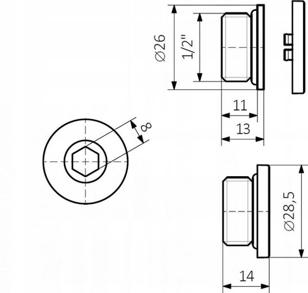 HDRL Odpow. CHROM z nakładką plastik. R.15