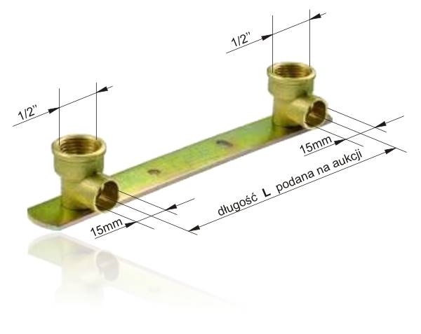 Listwa pod baterię krótka 100mm 15x1/2" metalowa