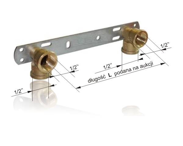 Listwa pod baterię długa 150mm 1/2x1/2" metalowa
