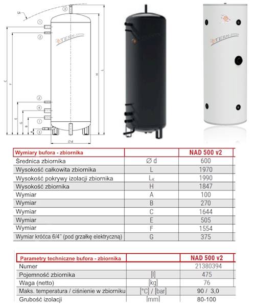 DZD NAD 500v2 Zbiornik akumulacyjny bufor