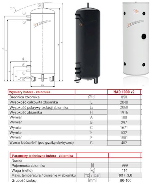 DZD NAD 1000v2 Zbiornik akumulacyjny bufor