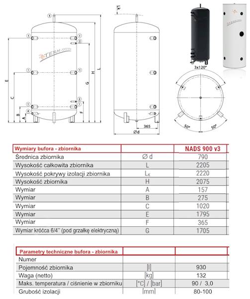 DZD NADS 900v3 Zbiornik akumulacyjny bufor