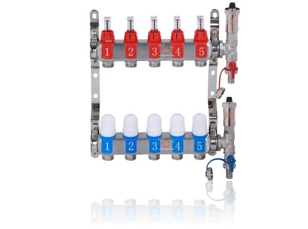 HDRL Rozdzielacz 5 ob z przepływomierzami i termos