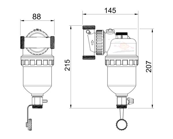 DIA A16T Filtr separator magnetyczny DN25