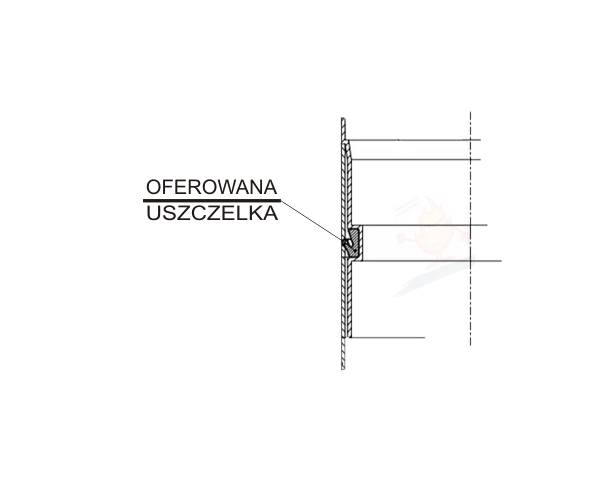 DAR Uszczelka fi 80-SPP (czerwona) silikonowa zewn