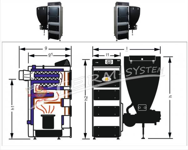 Kocioł TERM-EKO MIX FEN 16kW 5 klasa EkoGroszek