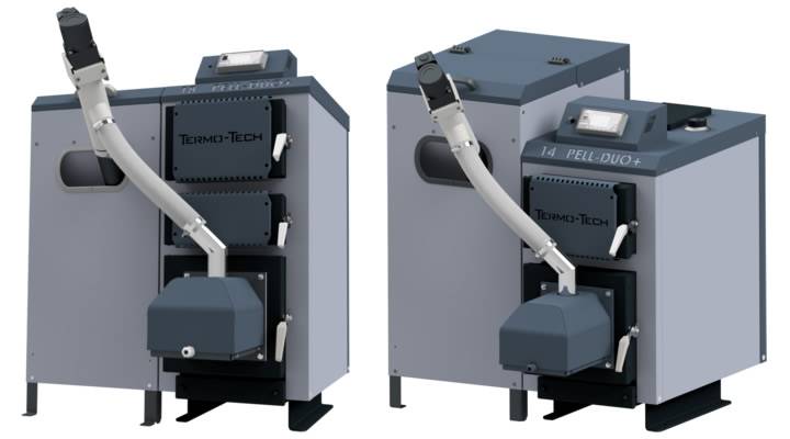 Kocioł PELL DUO+ 18kW na pellet PRAWY