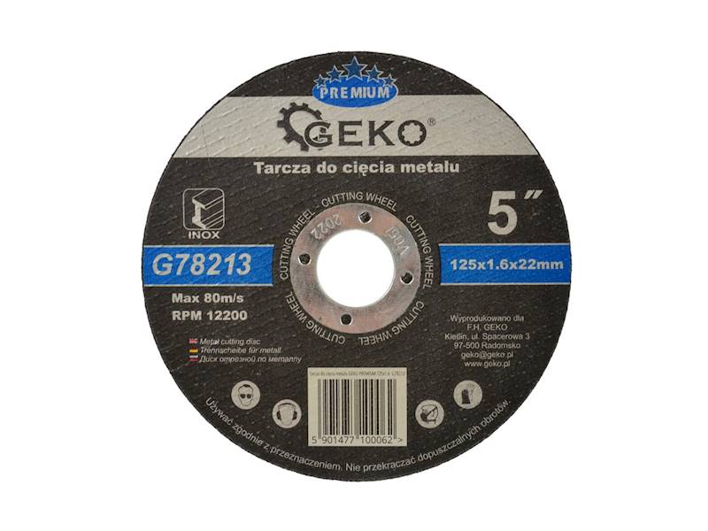 GEK G78213 Tarcza do cięcia metalu 125x1,6 Inox