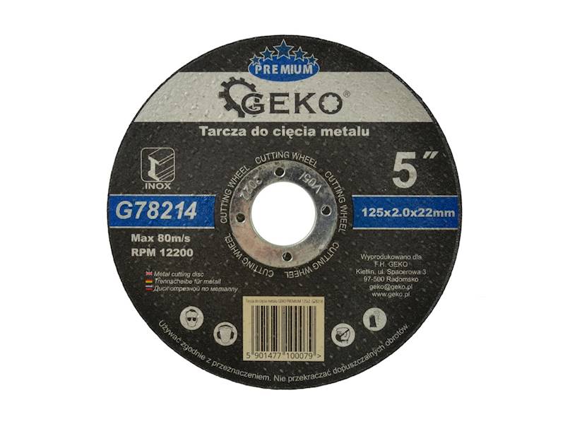 GEK G78214 Tarcza do cięcia metalu 125x2 Inox