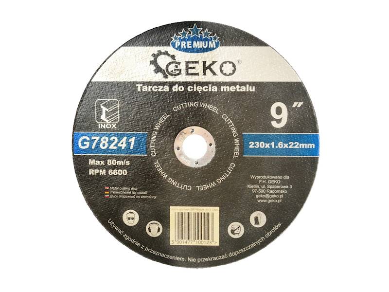 GEK G78241 Tarcza do cięcia metalu 230x1,6 Inox