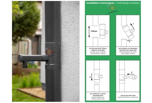 BRA IBCLZ1-100-GR Łapacz GRAFIT wody 100mm