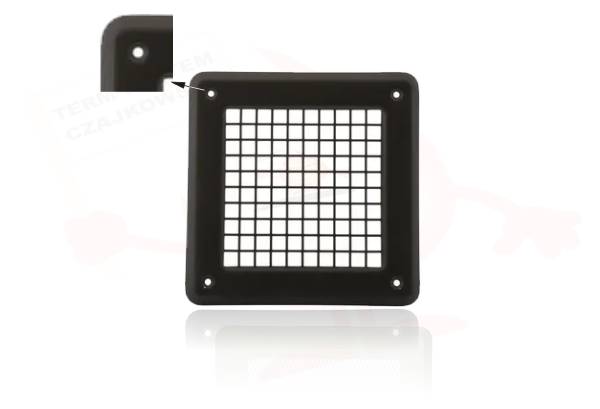 DAR K14K-CZ Kratka kominowa 175x175 CZARNA