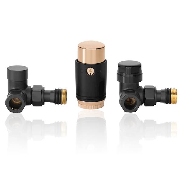 INV Zestaw termostatyczny osiowy GOLD złoty