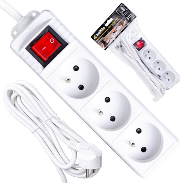 GEK K00245C-B Przedłużacz 3 gniazda 5mb