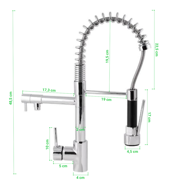ZXC 9807B Bateria zlewozmywakowa 2-funkcyjna
