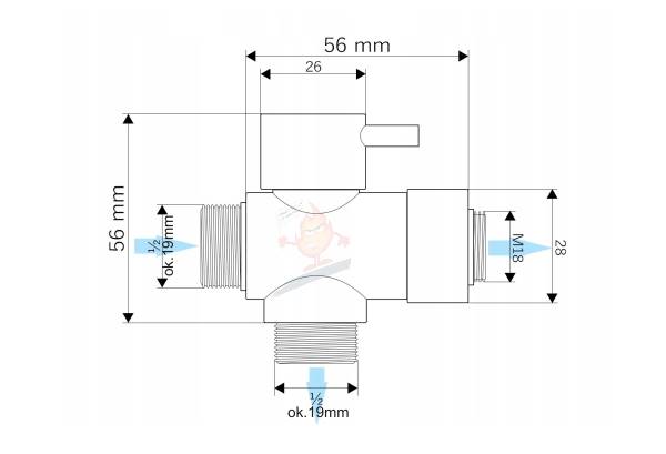 INV SC-D1-006-C Przełącznik funkcyjny do deszczownicy deszczowni natrysku prysznica