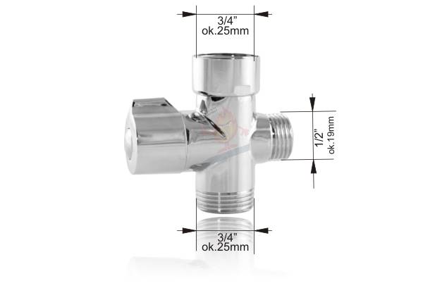 HDRL Przełącznik natrysku 3/4x1/2x3/4 dwu funkcyjny do deszczownicy deszczowni natrysku prysznica