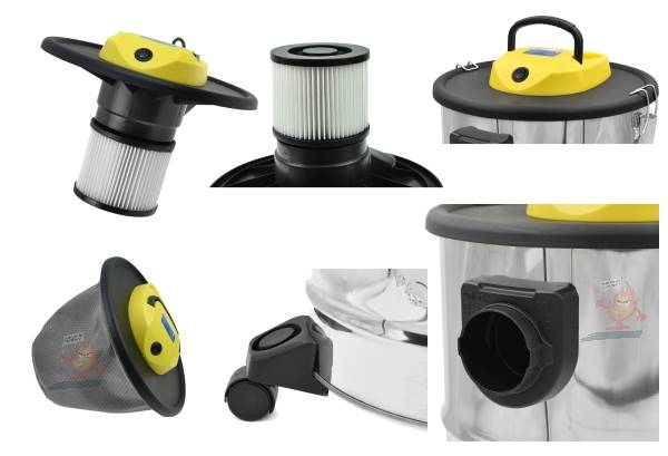 GEK G81093 Odkurzacz do popiołu 20L na kółkach