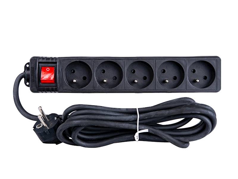 GEK K00246B-C Przedłużacz 5 gniazd 3mb CZARNY