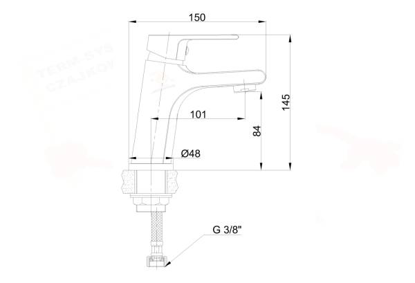 INV BU-42-001-X Bateria umywalk. KALON chrom