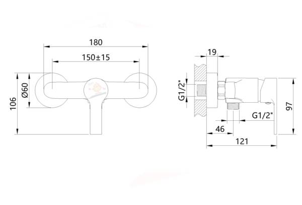 INV BN-07-004-A Bateria natrysk BRALOS czarna