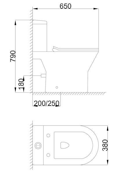 INV CE-88-001-W Kompakt WC bezkołnierzowy z deską