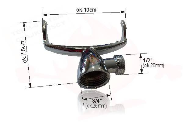 HDRL Widełki do baterii wannowej na słuchawkę