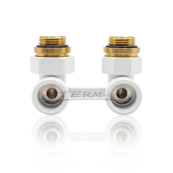 HDRL Przyłącze grzejnika V 3/4" KĄT szelki BIAŁE