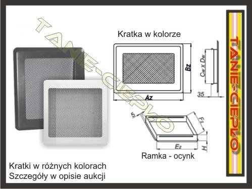 DAR KRL2-CZ Kratka osłonowa CZARNA kominkowa