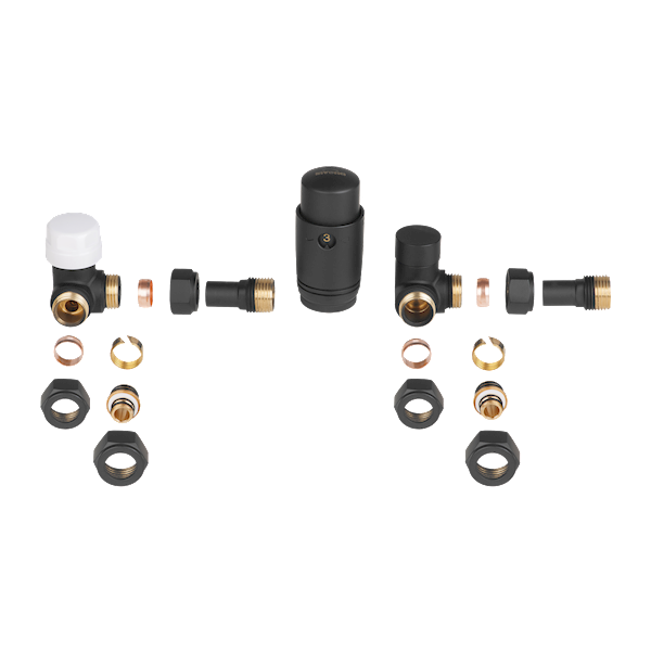 INV Zestaw termostatyczny osiowy CZARNY
