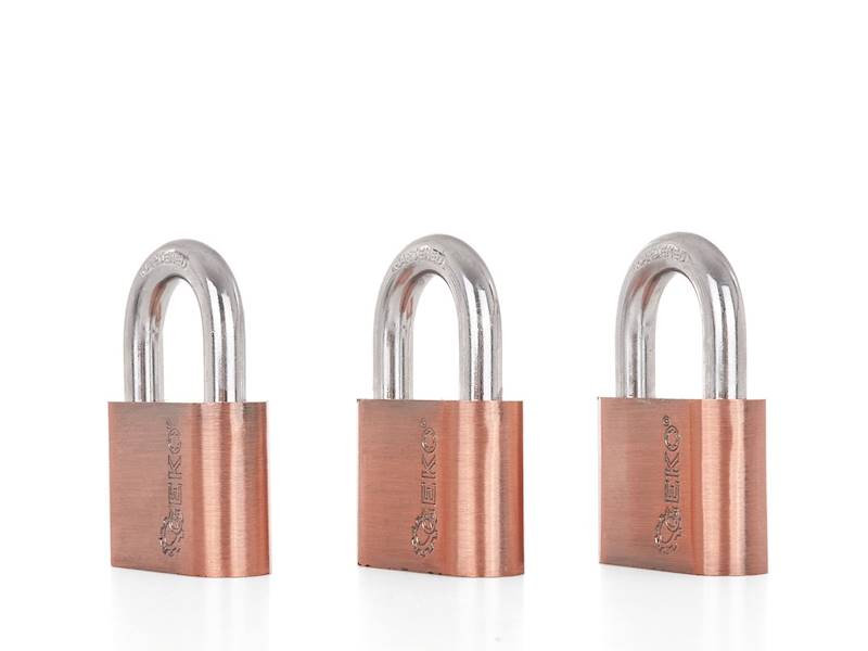 GEK G01306 Kłódki zestaw 3 sztuk z 1 kluczem