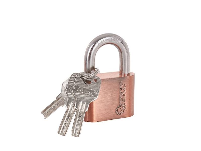 GEK G01306 Kłódki zestaw 3 sztuk z 1 kluczem