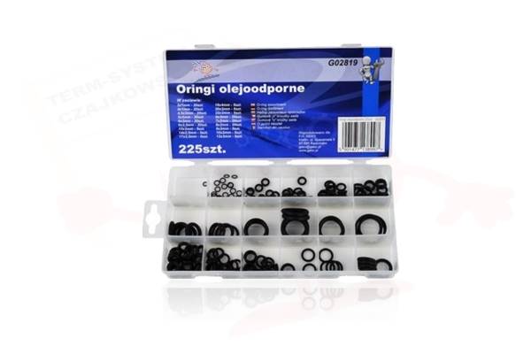 GEK G02819 Uszczelki okrągłe o-ring zestaw 225szt