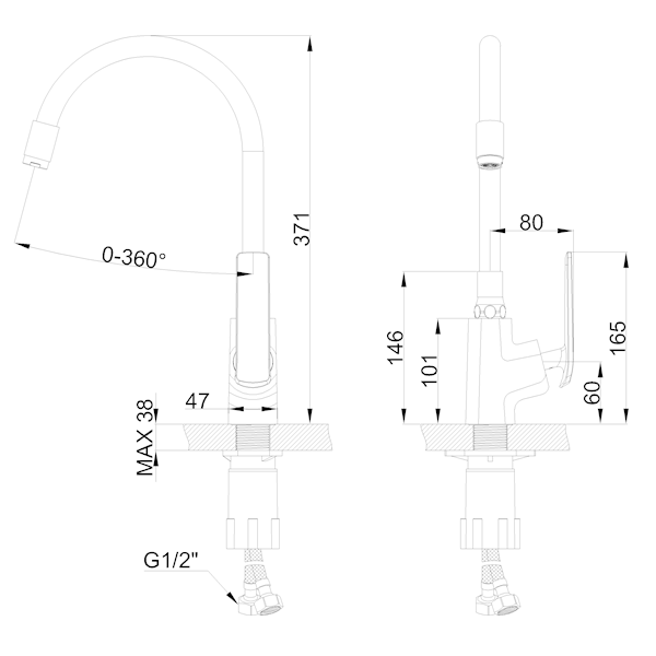 INV BZ-39-009-L Bateria z elastyczną wylewką ZŁOTY