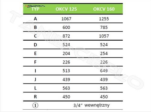 DZD OKCV125 Ogrzewacz poziomy