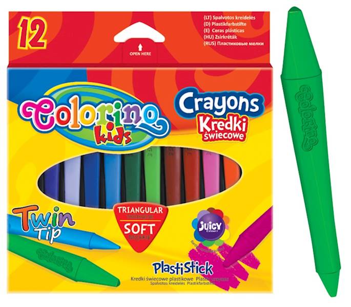 KREDKI PATIO ŚWIECOWE TRÓJKĄTNE 12KOL COLORINO 326
