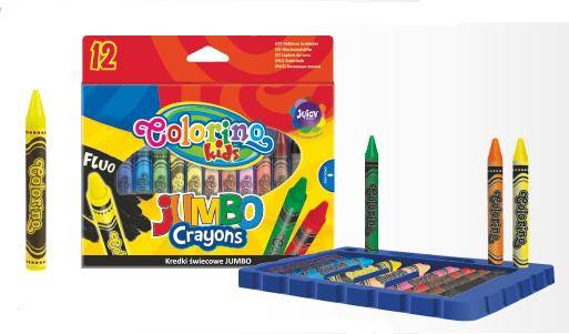 Kredki świecowe jumbo 12-kol, Colorino Kids