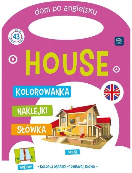 Książka kolorowanka A4 z rączką Angielski, Interdr