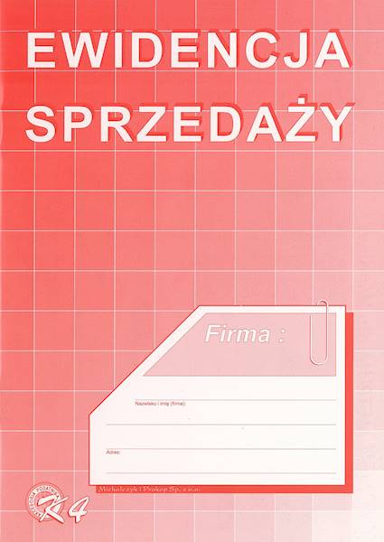 EWIDENCJA SPRZEDAŻY A5 K04 PION
