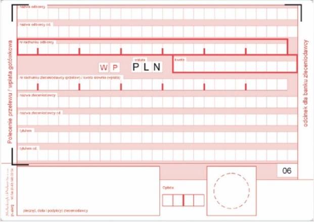 WP-2 ODCIN.POLECENIE PRZELEWU WPŁ. GOT. A6 449-5