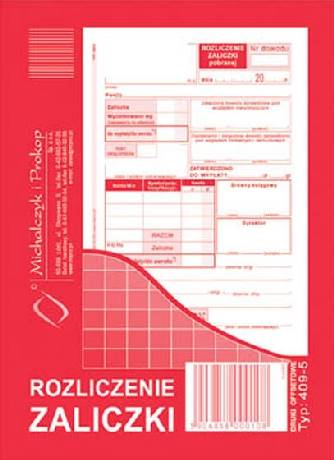 ROZLICZENIE ZALICZKI   409-5