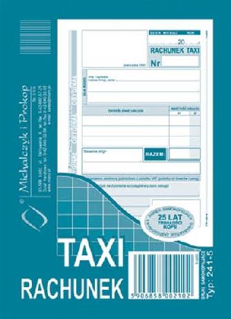 RACHUNEK TAXI A6 241-5